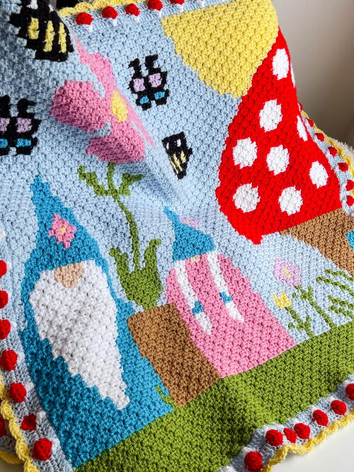 Gnome For Summer Blanket Gnome For Summer Blanket
