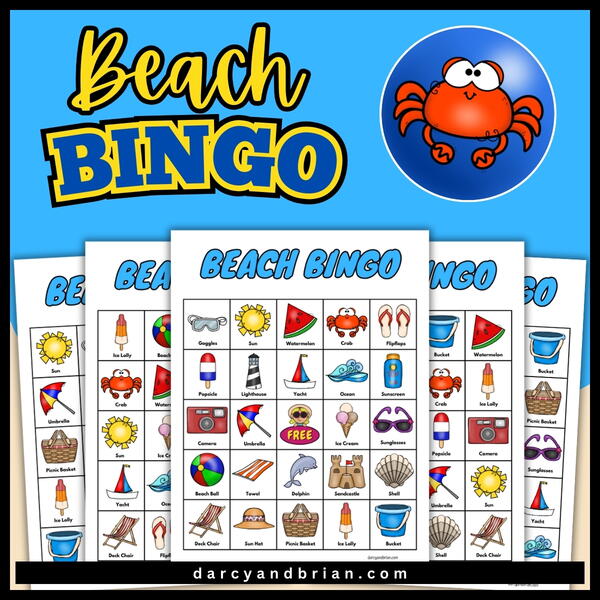 Beach Bingo Game Beach Bingo Game