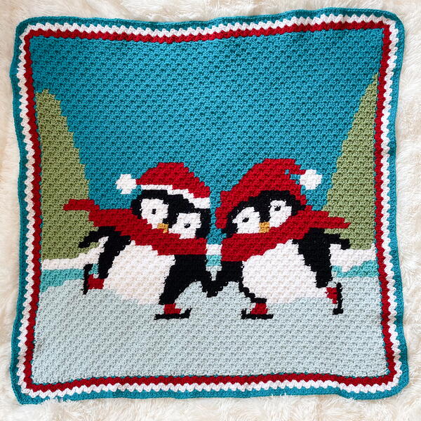 Skating Penguin Pals Blanket Skating Penguin Pals Blanket