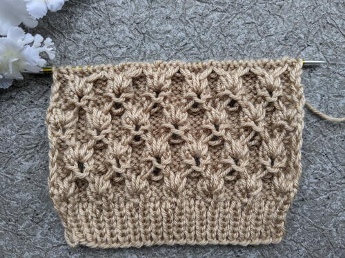 Knit Lace Knots Stitch Pattern Knit Lace Knots Stitch Pattern