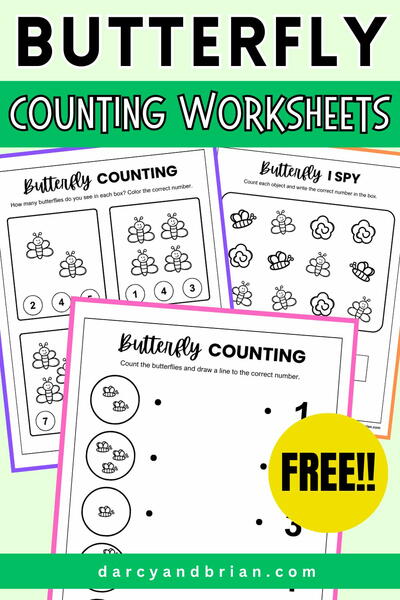 Butterfly Counting Worksheet Butterfly Counting Worksheet