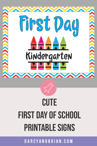 Cute Printable First Day Of School Signs Cute Printable First Day Of School Signs