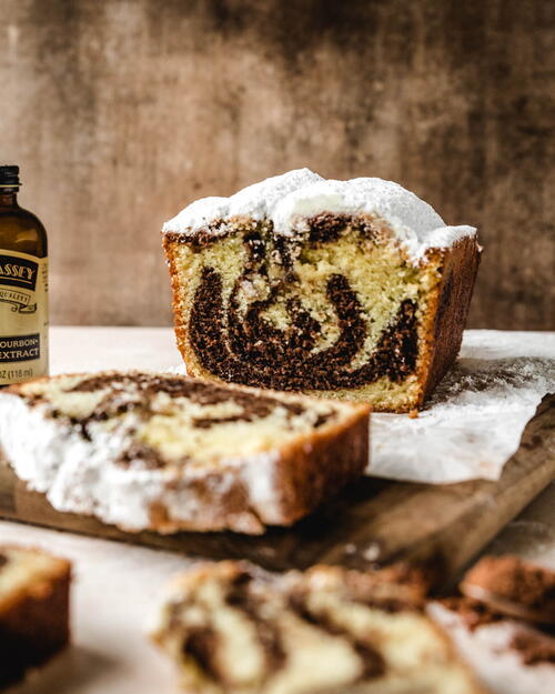 Moist Vanilla Chocolate Marble Pound Cake loaf Moist Vanilla Chocolate Marble Pound Cake (loaf)