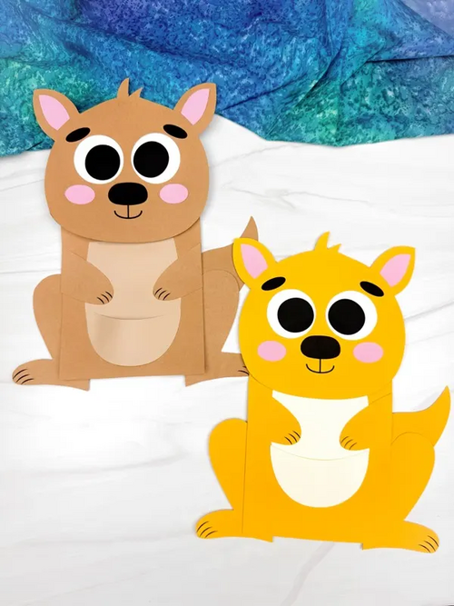 Cute Kangaroo Paper Bag Puppet Cute Kangaroo Paper Bag Puppet