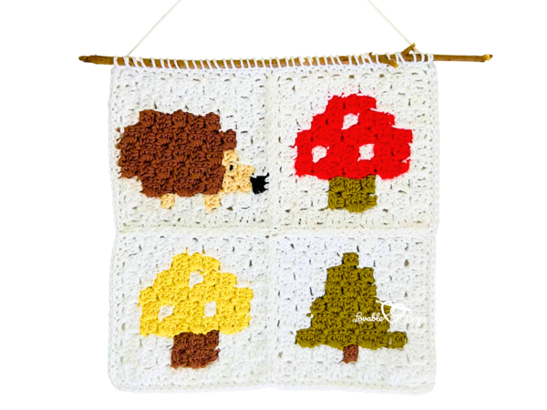 Woodland Crochet Wall Hanging Decor Pattern For Baby Nursery Woodland Crochet Wall Hanging Decor Pattern For Baby Nursery