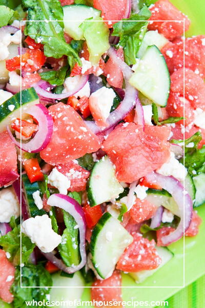 Summer Watermelon Salad Simple And Fresh Recipe Summer Watermelon Salad: Simple And Fresh Recipe