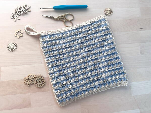 Houndstooth Crochet Potholder Houndstooth Crochet Potholder