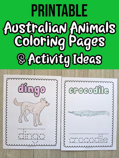 Australian Animals Printable Coloring Pages And Activities Australian Animals Printable Coloring Pages And Activities