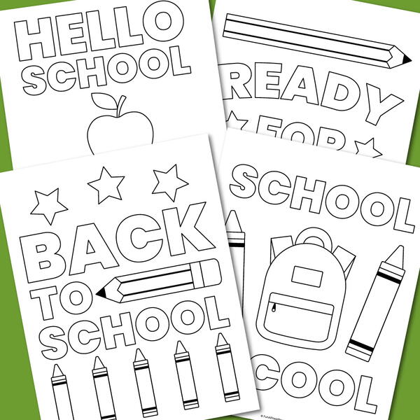 Back-to-school Coloring Pages Back-to-school Coloring Pages