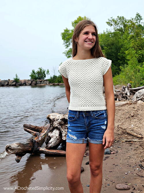 Girls Granny Stitch Top Girls Granny Stitch Top