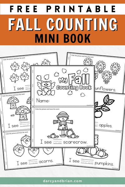 Fall Counting Book Printable Fall Counting Book Printable