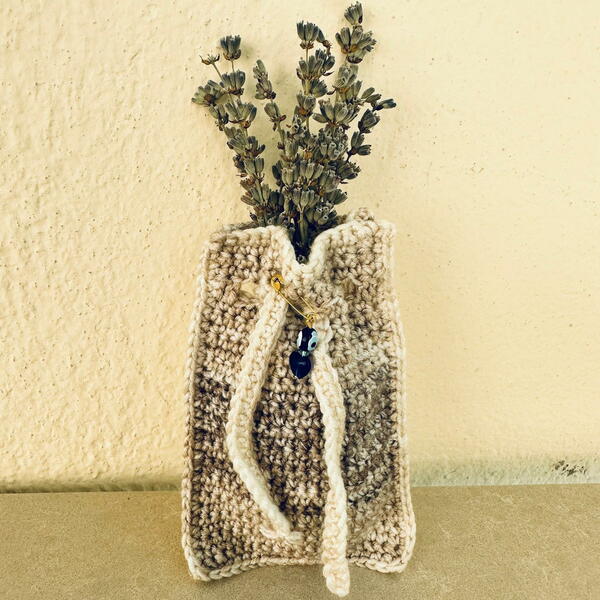 Crochet Lavender Pouch Crochet Lavender Pouch