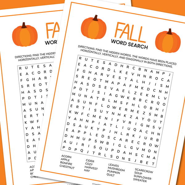 Fall Word Search Fall Word Search