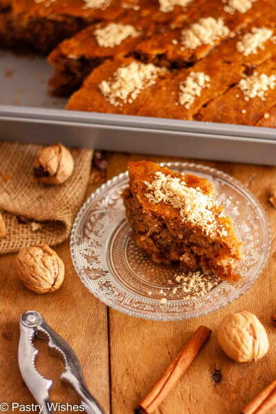 Easy Karidopita - Greek Walnut Cake Easy Karidopita - Greek Walnut Cake!