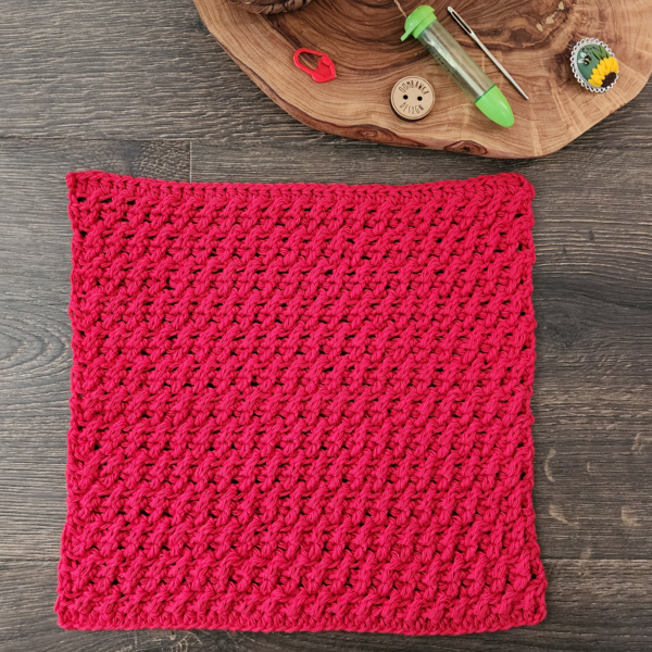 Back Crossed Half Double Crochet Washcloth Back Crossed Half Double Crochet Washcloth