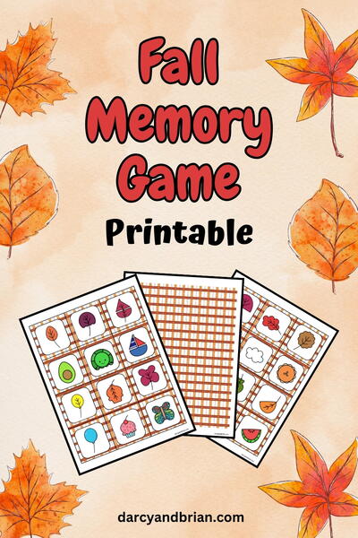 Fall Memory Game Printable Fall Memory Game Printable