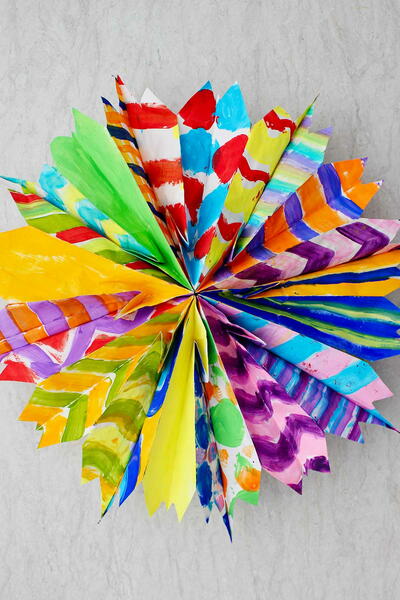 Colorful Diy Paper Bag Stars Colorful Diy Paper Bag Stars