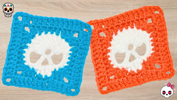 Crochet Skull Granny Square Crochet Skull Granny Square