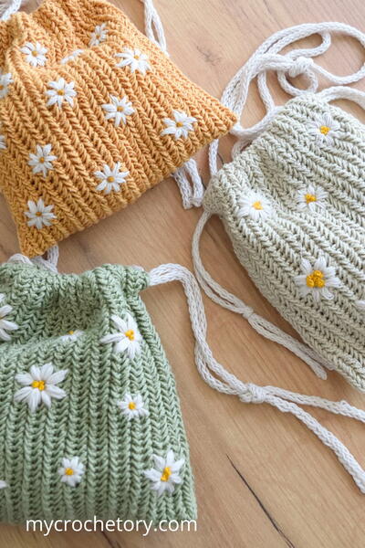 Herringbone Drawstring Bag Herringbone Drawstring Bag