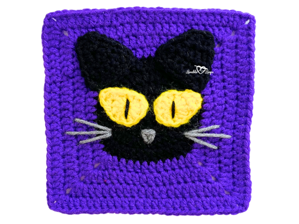 Black Cat Granny Square Black Cat Granny Square