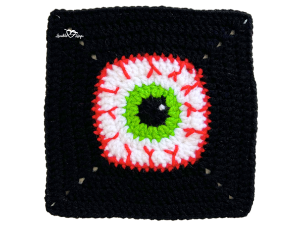 Creepy Eyeball Granny Square Creepy Eyeball Granny Square
