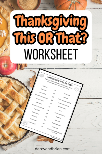 Thanksgiving This Or That Questions Printable Worksheet Thanksgiving This Or That Questions Printable Worksheet