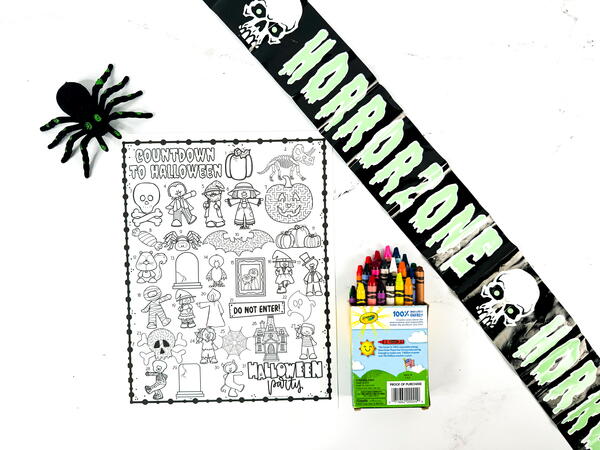 Countdown To Halloween Coloring Page Countdown To Halloween Coloring Page