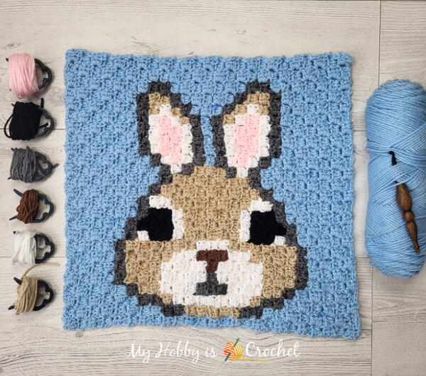 Rabbit C2c Square Wildlife Grahghan Block 30 Rabbit C2c Square | Wildlife Grahghan Block 30