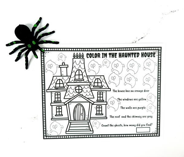 Spooky Haunted House Coloring Page Spooky Haunted House Coloring Page
