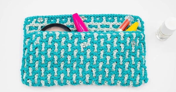 Interlocking Crochet Makeup Bag Pattern Interlocking Crochet Makeup Bag Pattern