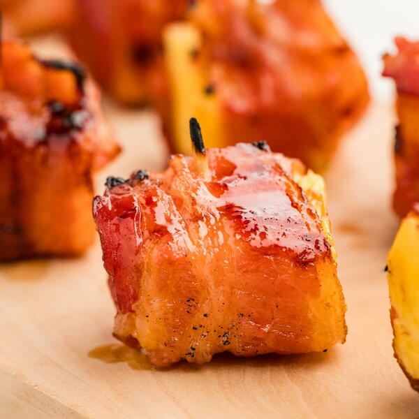 Bacon Wrapped Pineapple Bites Bacon Wrapped Pineapple Bites