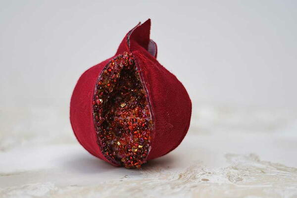 Velvet Pomegranate Ornament Velvet Pomegranate Ornament