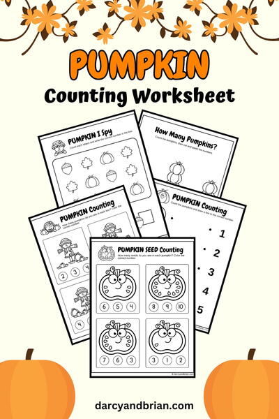 Pumpkin Counting Worksheet Pumpkin Counting Worksheet