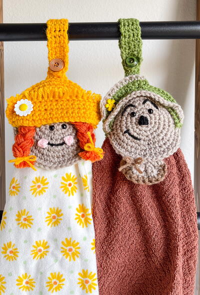 Scarecrow Towel Topper Pattern Set Scarecrow Towel Topper Pattern Set