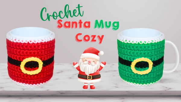 Crochet Santa Mug Cozy Crochet Santa Mug Cozy