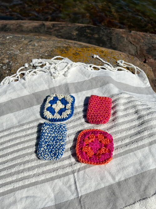 Double-stranded And Granny Square Crochet Airpods Cases Double-stranded And Granny Square Crochet Airpods Cases