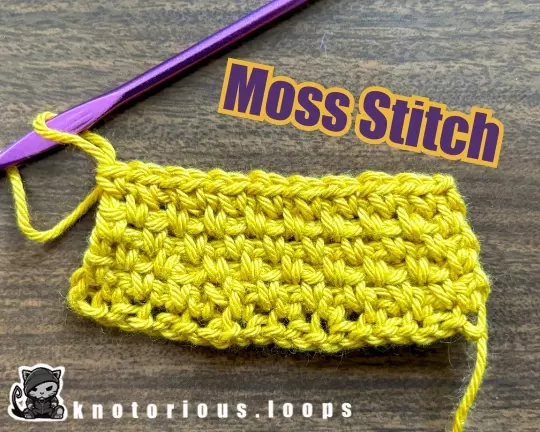 How To Crochet The Moss Stitch How To Crochet The Moss Stitch