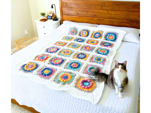 Boho Blossom Granny Square Blanket Boho Blossom Granny Square Blanket