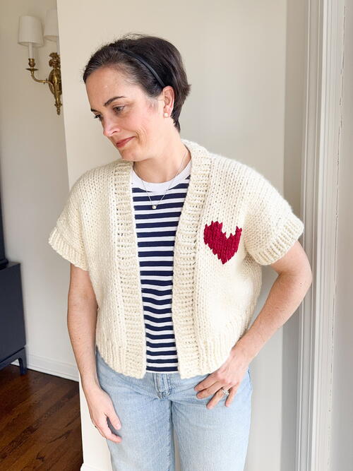 Grateful Heart Short Sleeve Cardigan Sweater Grateful Heart Short Sleeve Cardigan Sweater