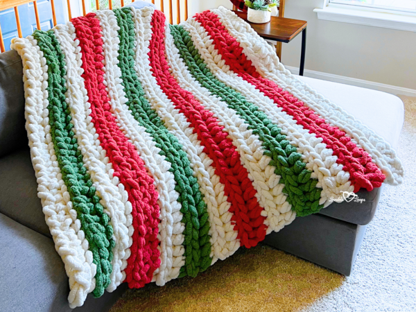 Classic Chunky Christmas Blanket Classic Chunky Christmas Blanket