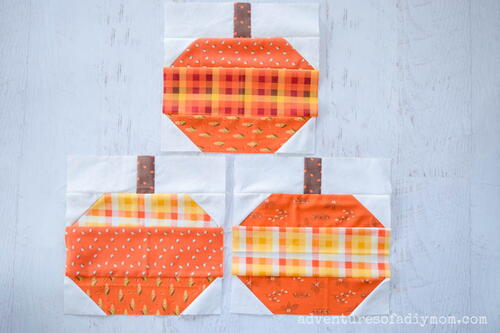 Striped Pumpkin Quilt Block Striped Pumpkin Quilt Block