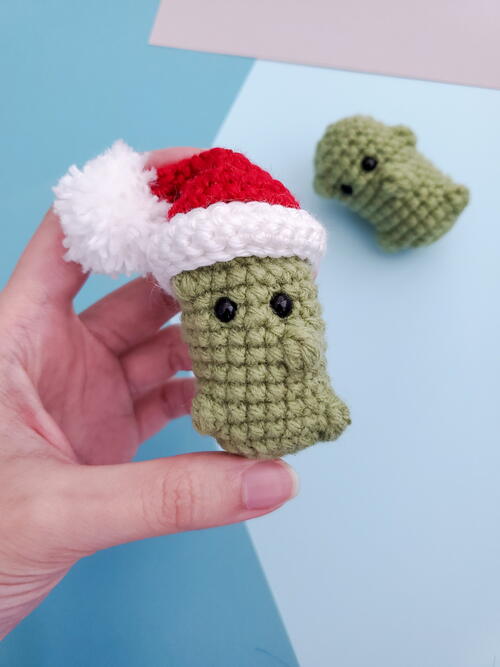 Crochet Christmas Pickle Ornament Crochet Christmas Pickle Ornament