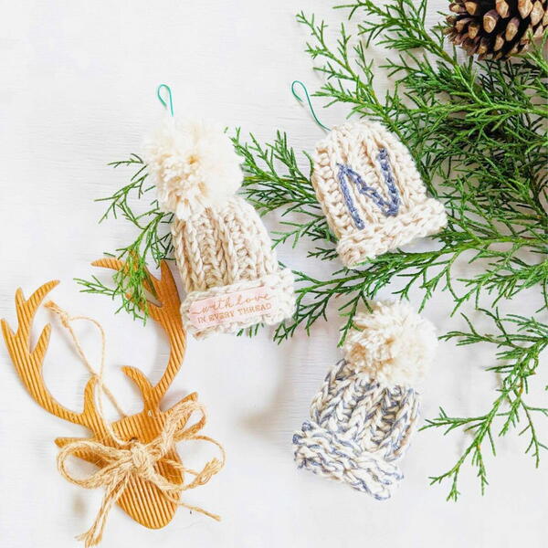 Mini Beanie Crochet Ornament Mini Beanie Crochet Ornament