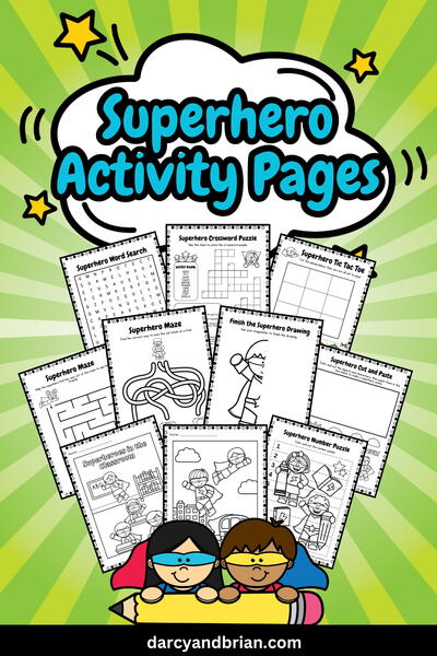 Superhero Activity Pages Superhero Activity Pages