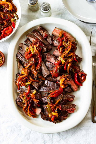 Flank Steak Peperonata Flank Steak Peperonata