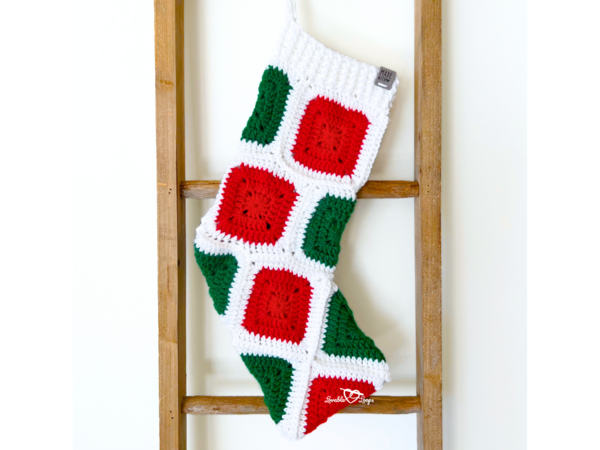 Classic Granny Square Christmas Stocking Classic Granny Square Christmas Stocking