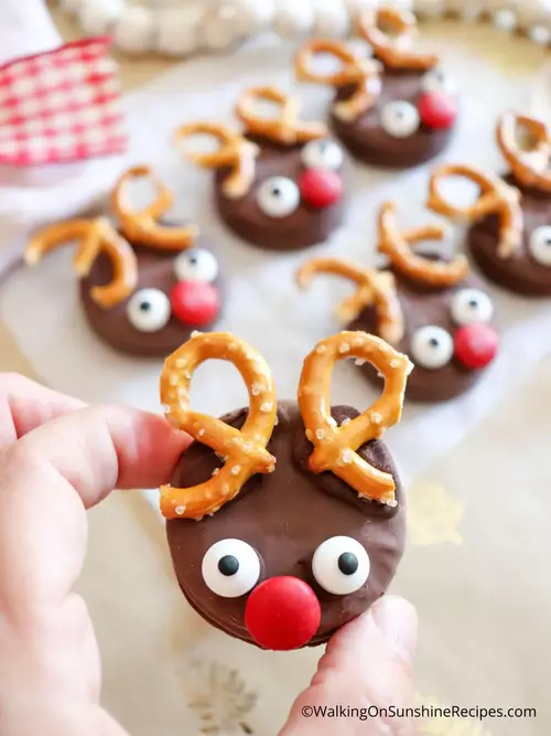 Chocolate Reindeer Cookies Chocolate Reindeer Cookies
