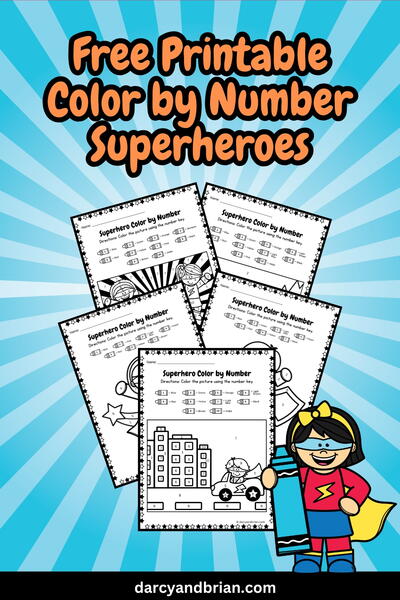 Free Printable Color By Number Superheroes Free Printable Color By Number Superheroes