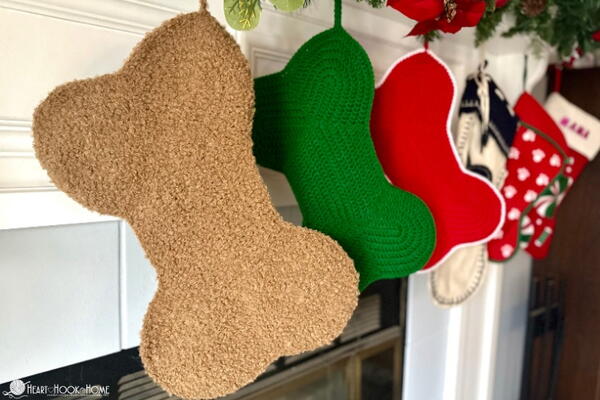 Dog Bone Christmas Stocking Dog Bone Christmas Stocking