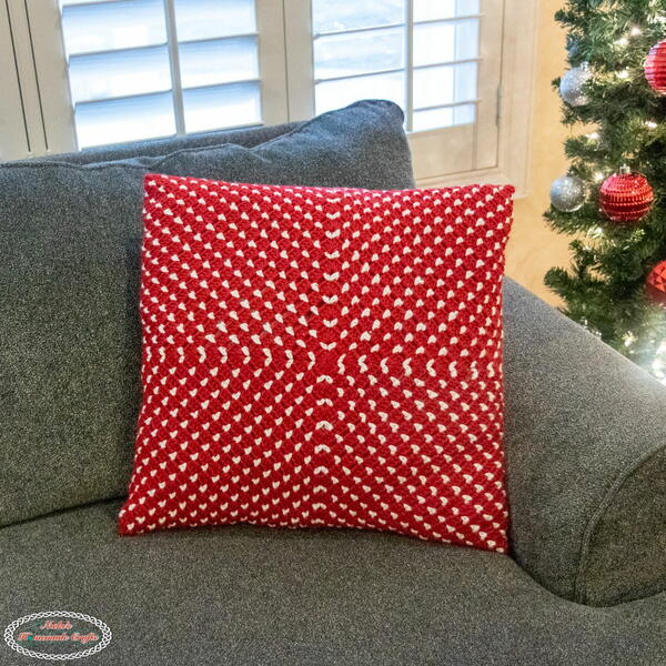 Boxed Block Stitch Granny Square Pillow Boxed Block Stitch Granny Square Pillow